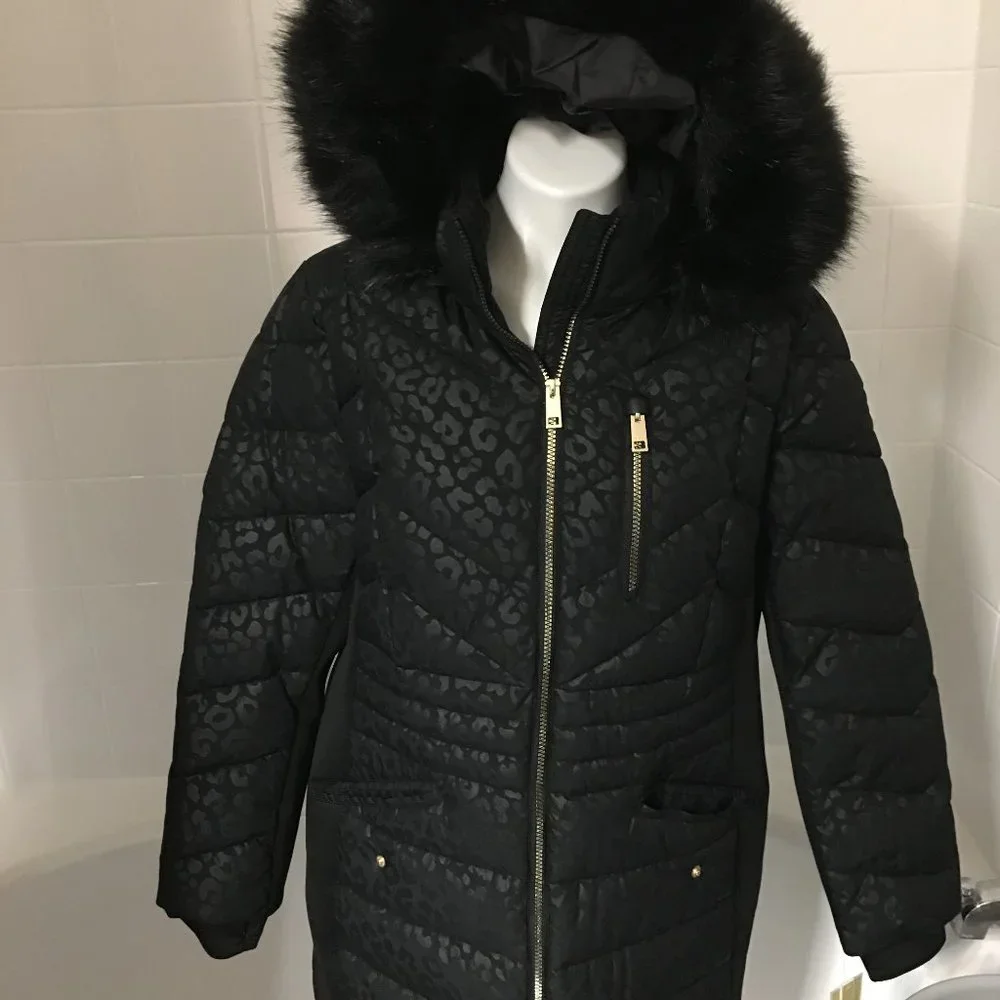 Michael Kors Black Hooded Parka Puffer Jacket - 44 Bust  Large